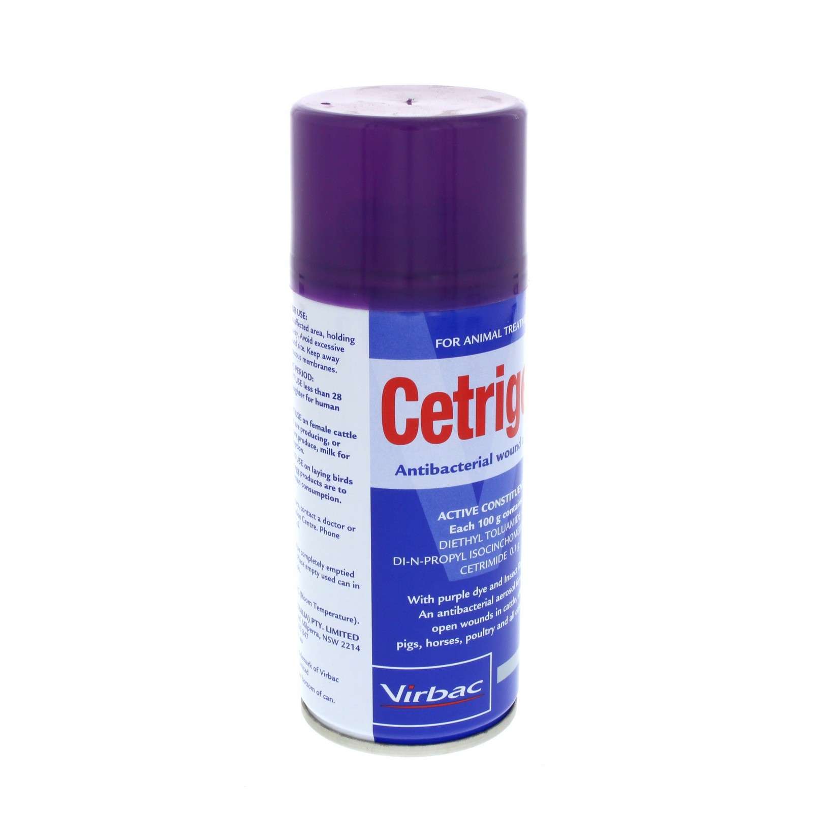Cetrigen Antibacterial Wound Spray Horse Equine 100g Treat Cuts Wounds