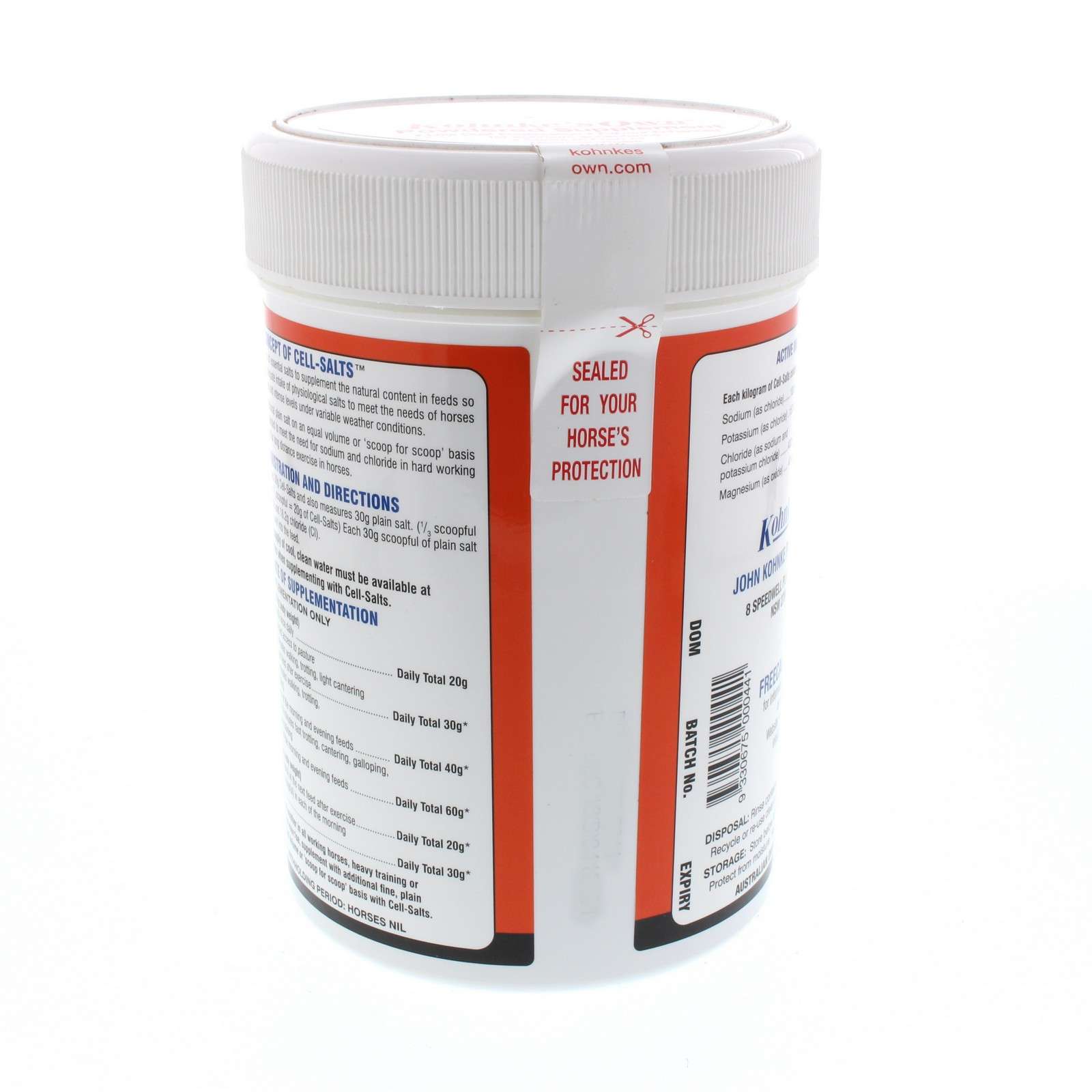 Cell Salts Essential Salt Supplement Kohnke's Own Own Horse Equine 2kg