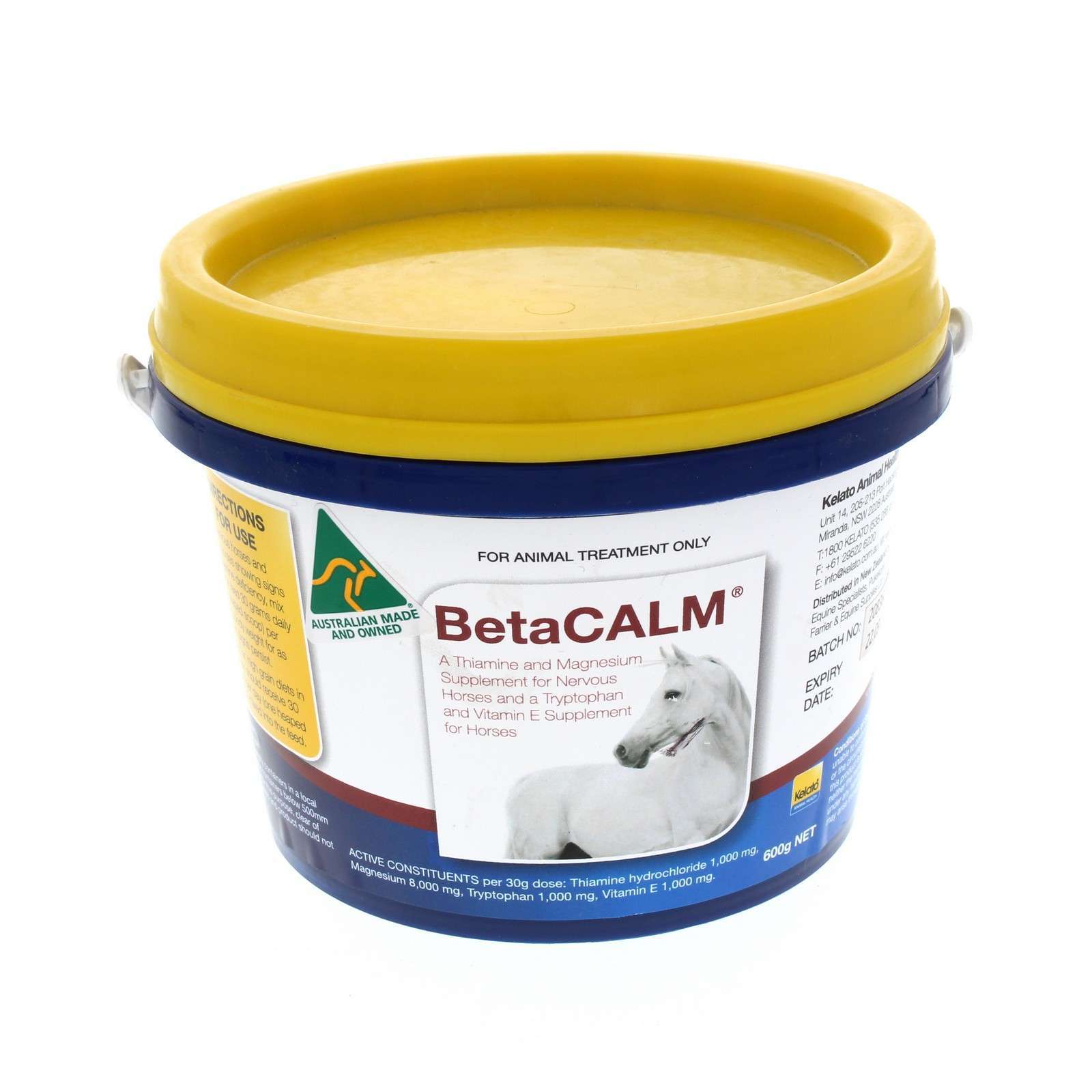 Betacalm Thiamine Magnesium Tryptophan Vitamin E Supplement Horse