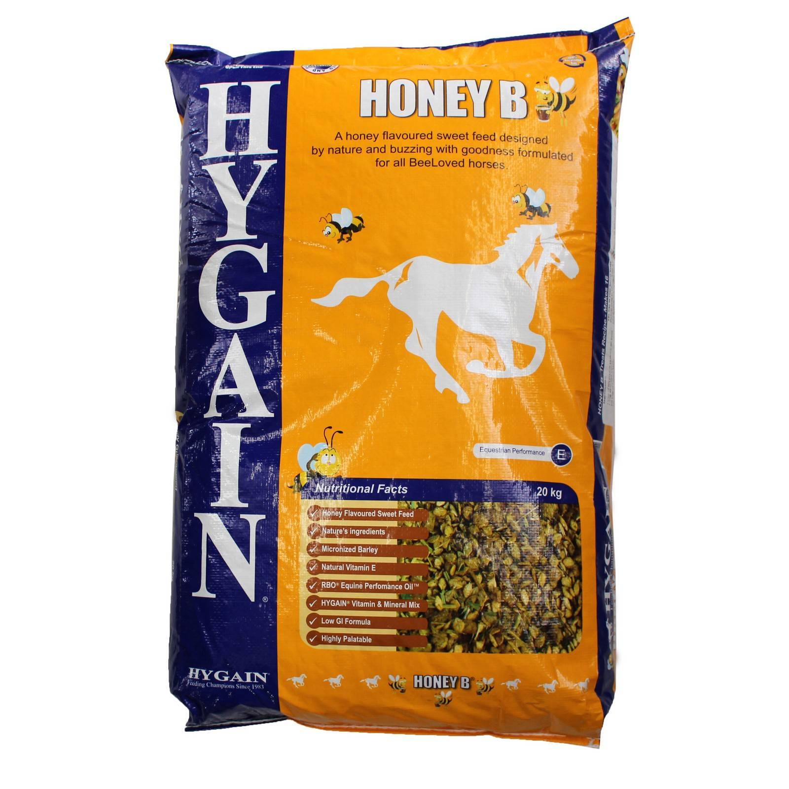 Hygain Honey B Sweet Feed Micronized High Fibre Molasses Horse Feed