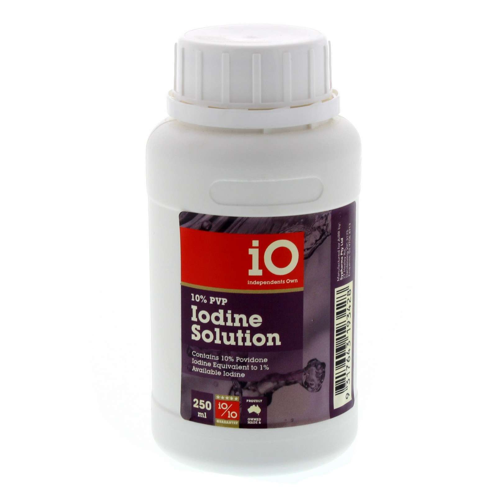Iodine PVP 10 Horse Equine 250ml Cleaning Healing For Wounds And Burns