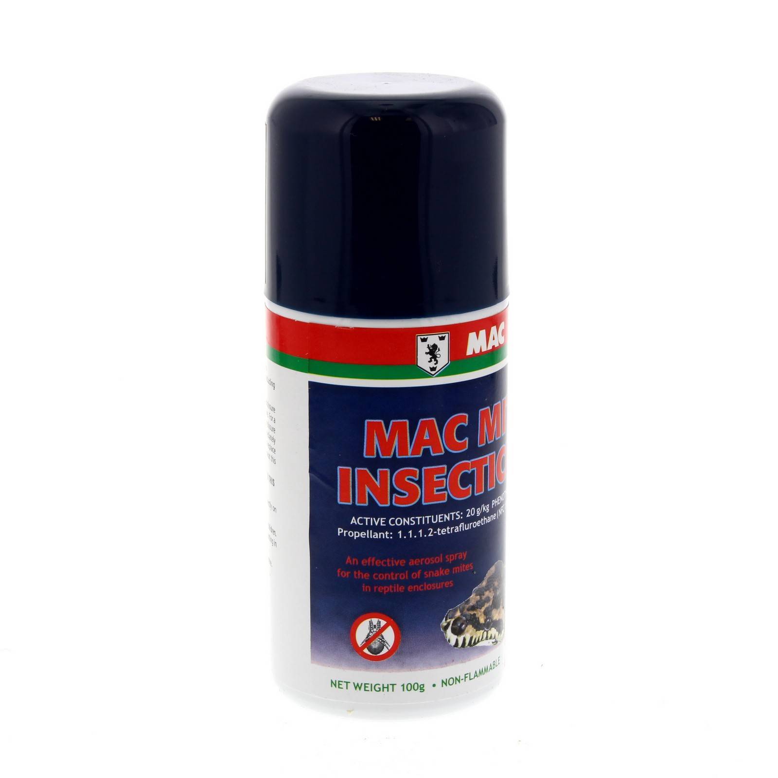 Mac Mite Spray 100g Controls Snake Mites In Reptile Enclosures Aerosol