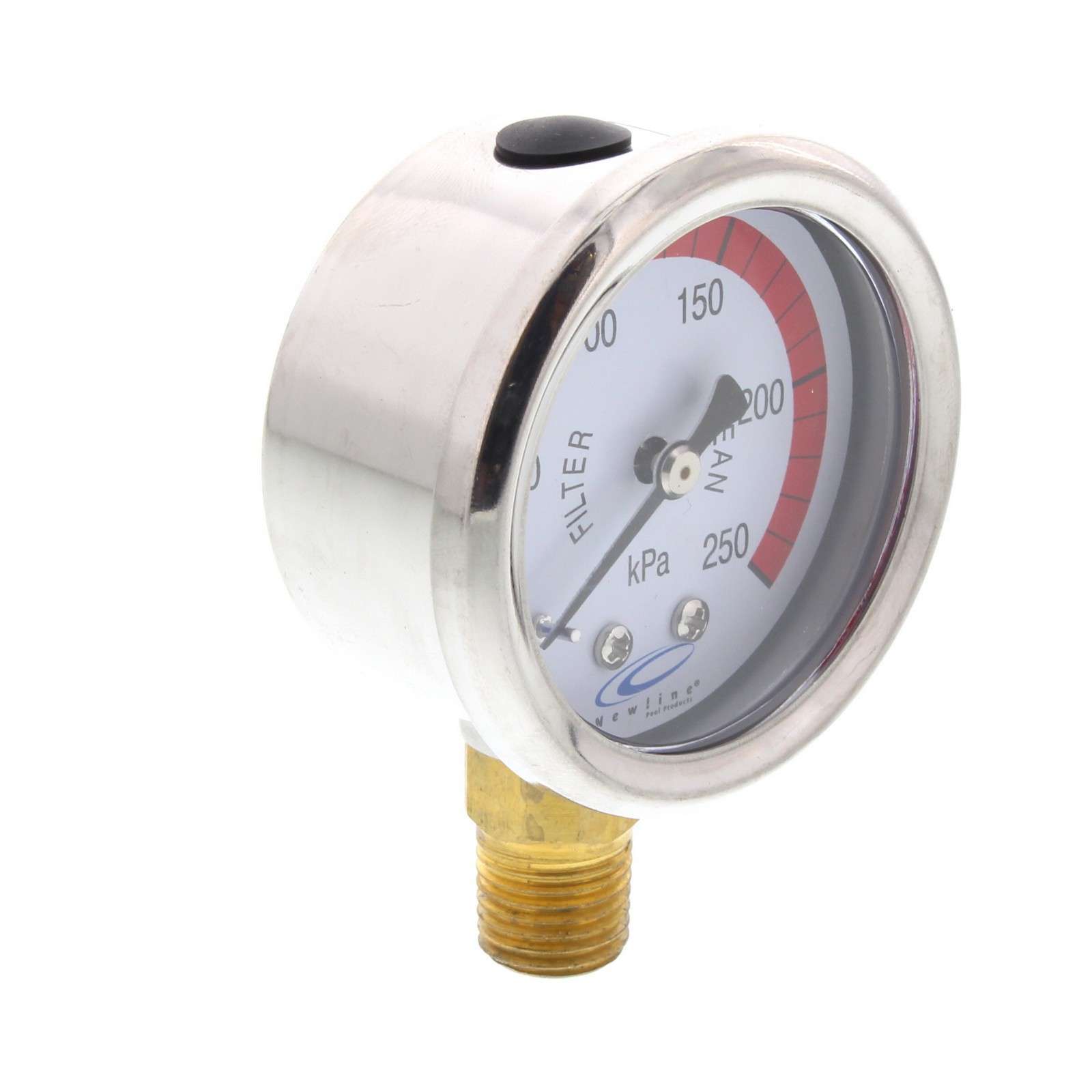 Newline Pool Spa Pressure Gauge Stainless Steel Lower Mount Heavy Duty