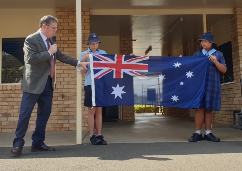 Jm Pointing At Flag
