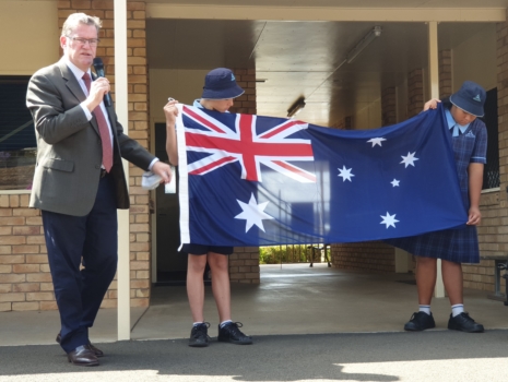 Students Holding Flag Edit