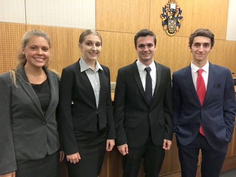 Bond University Mooting Finalists Kate Is Second From Left