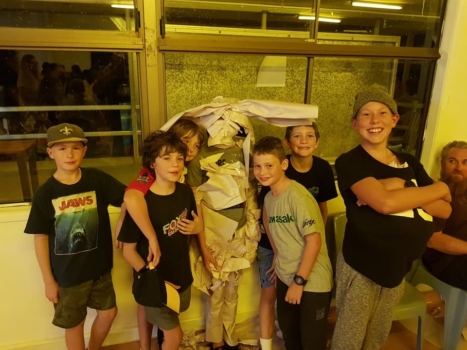 Year 6 Camp Paper Dress Up At Camp