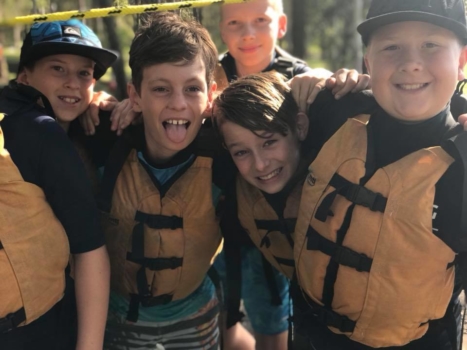 Year 6 Camp Boys On Camp