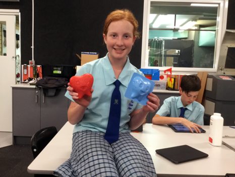 Girl Holding Moulds