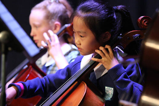Young Asian Girl Cello