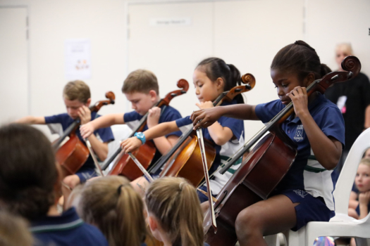 Northside Students Playing Cello