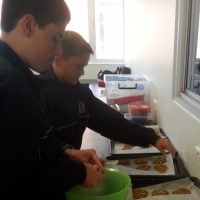 Making Anzac Biscuits