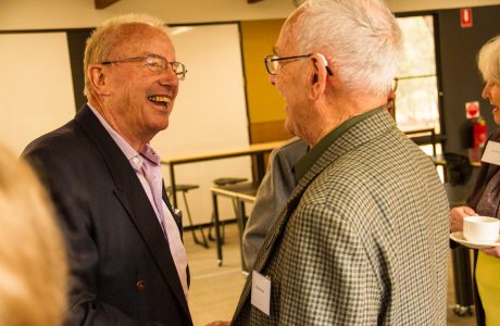 Two former heads meet again