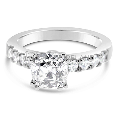 FSDR1/ Platinum Cushion Engagement Ring