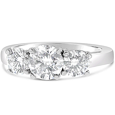 TDR1/ TripleEx H&A™ 3 Stone Engagement Ring