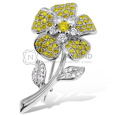DBP1/ 18ct Yellow Diamond Brooch