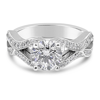TDR45/ 18ct white gold diamond engagement ring