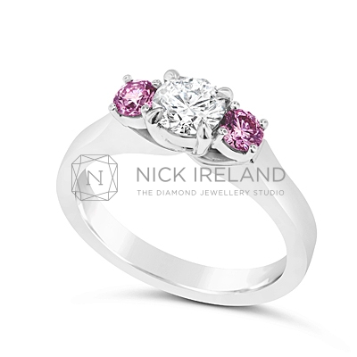 DJSP5/ Argyle Pink and White 3 stone