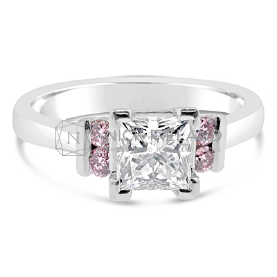 DJSP29/ Platinum Argyle Pink Engagement Ring
