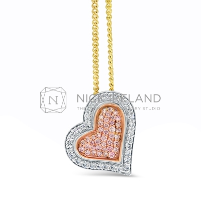 APDJ/5 18ct Gold Argyle Pink Diamond Heart Pendant