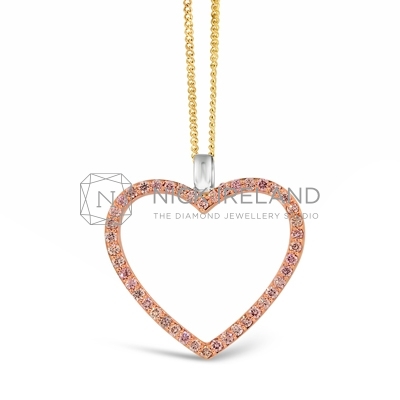 APDJ/9 18ct Rose Gold Argyle Pink Heart Pendant