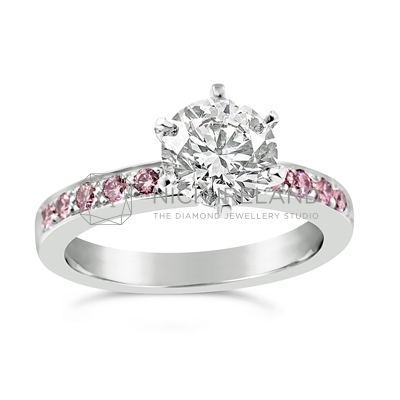 DJSP/47 Platinum Engagement Ring with Argyle Pink diamonds