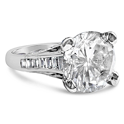 TDR19/ Platinum 5ct Diamond Engagement Ring