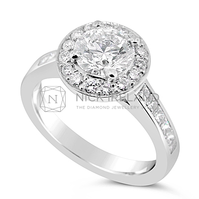 TDR21/ Platinum D Flawless Diamond Engagement Ring