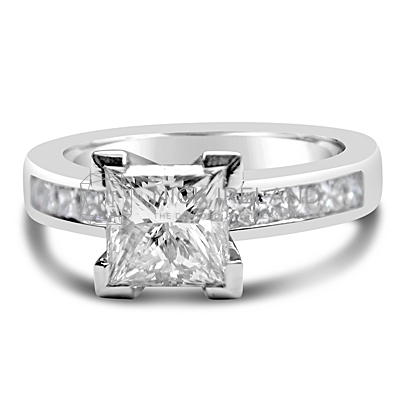 FSDR11/ Platinum 1ct Princess Cut Diamond Ring