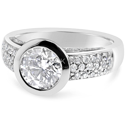 TDR23/ 18ct White Gold 1.25ct Diamond Engagement Ring