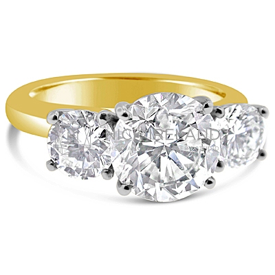 TDR12/ 3carat 18ct Gold Trilogy Engagement Ring