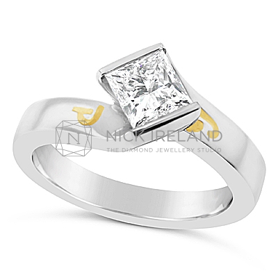 DSDS7/ Platinum Princess Cut Solitaire