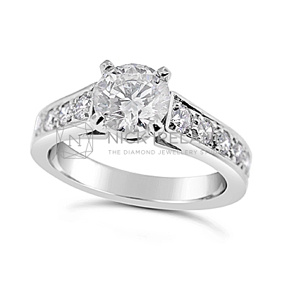 TDR37/ Platinum Diamond Engagement Ring