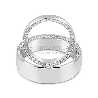 DWR13/ Platinum Diamond Wedding Rings