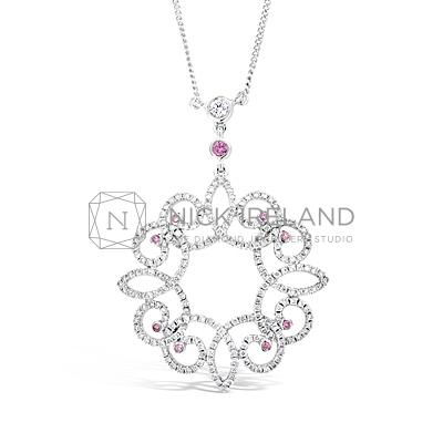 APDJ1/ 18ct White Gold Argyle Pink Diamond Pendant