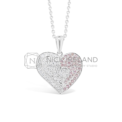 APDJ2/ 18ct White Gold Argyle Pink Diamond Heart