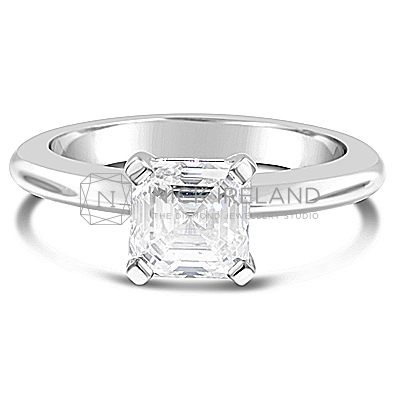 FSDS11/ Platinum Asscher cut Solitaire