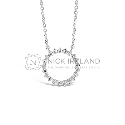 DBP3/ 18ct White Gold Diamond Pendant