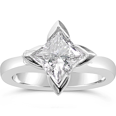 FSDS5/ Platinum 1.35ct Princess Solitaire