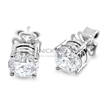 DE3/ Platinum 1.5ct Diamond Earrings