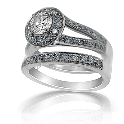 DJSP/35 Argyle Blue Diamond Engagement and Wedding Ring