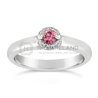 DJSP/40 18ct White Gold Argyle Pink Ring