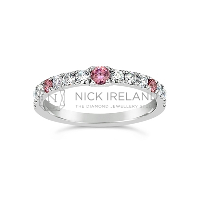 DJSP/44 Platinum Argyle Pink Wedding Ring