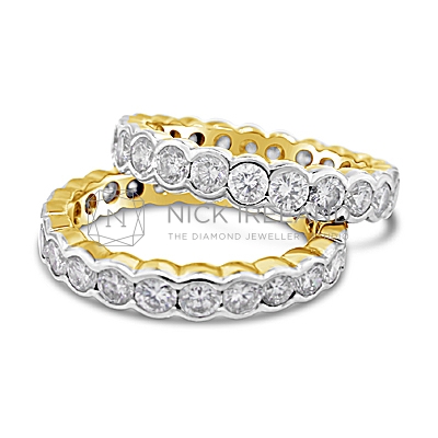 DWR17 / 18ct White and Yellow Diamond Wedding Rings