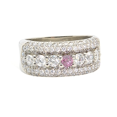 DJSP52/ Platinum Argyle vivid pink diamond ring