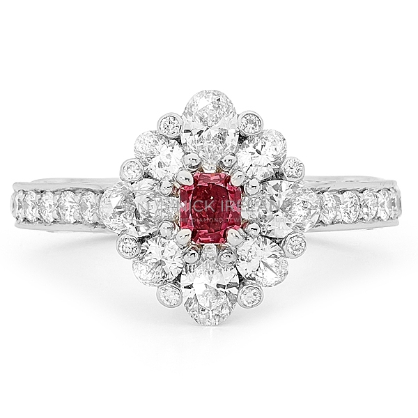 DJSP50 / Platinum Argyle Purple Red Diamond Ring