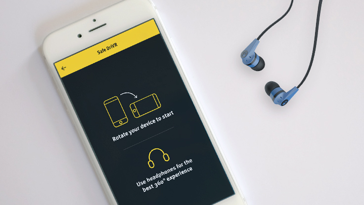 A mobile phone and a pair of headphones
