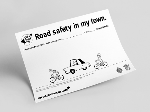 Road Safety Week schools activity poster