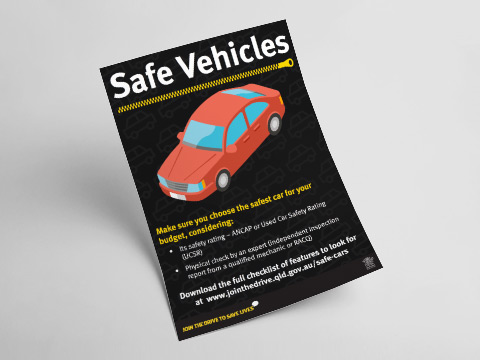Safe vehicles - A4 poster