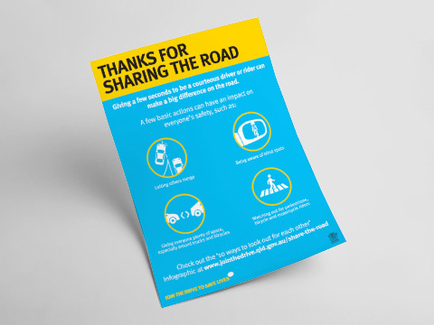 Thanks for sharing the road - A4 poster